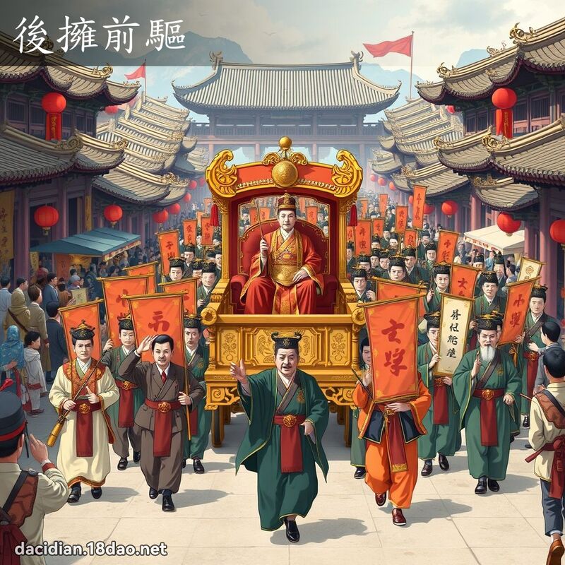 後擁前驅 - 國語大辭典配圖