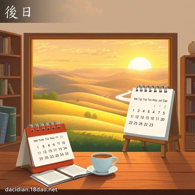 後日 - 國語大辭典配圖