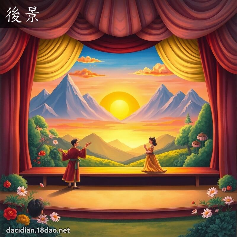 後景 - 國語大辭典配圖