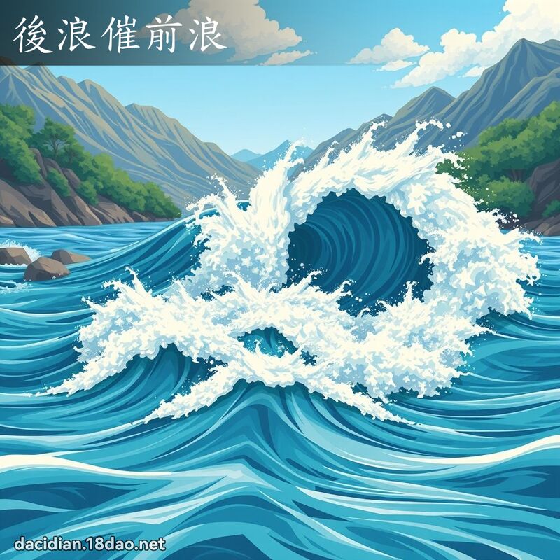 后浪催前浪 - 国语大辞典配图