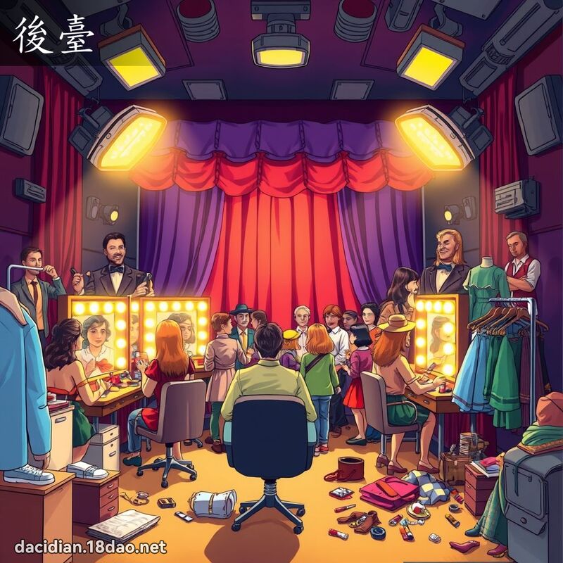 後臺 - 國語大辭典配圖