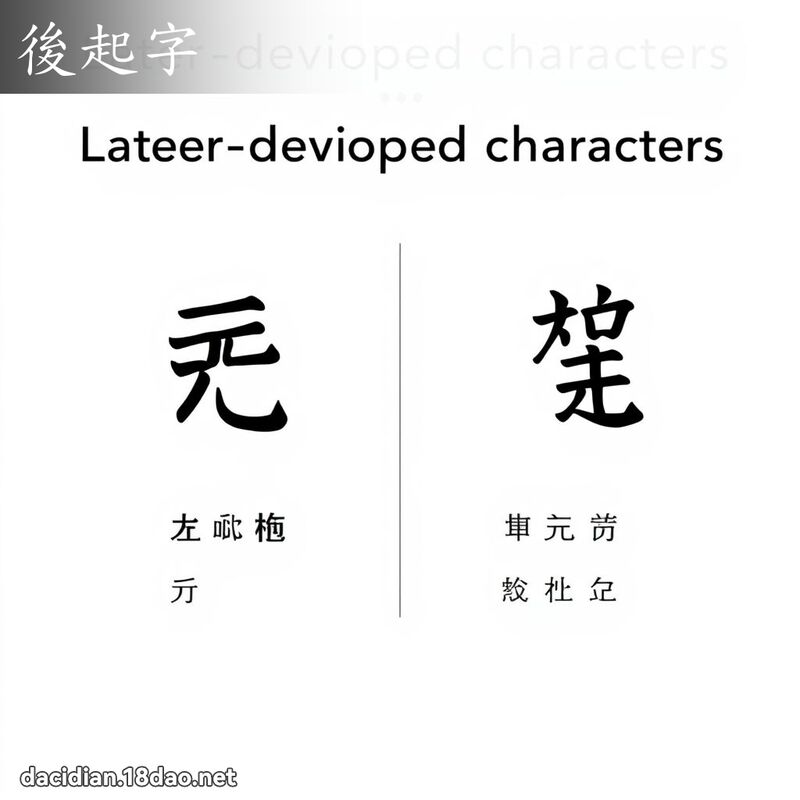 後起字 - 國語大辭典配圖