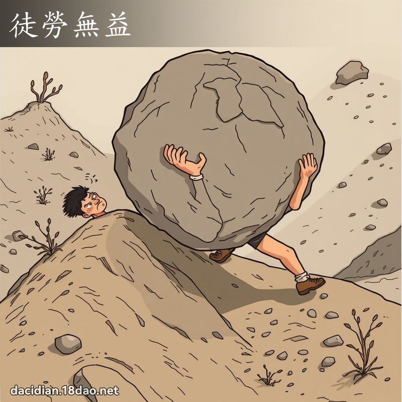 徒勞無益 - 國語大辭典配圖