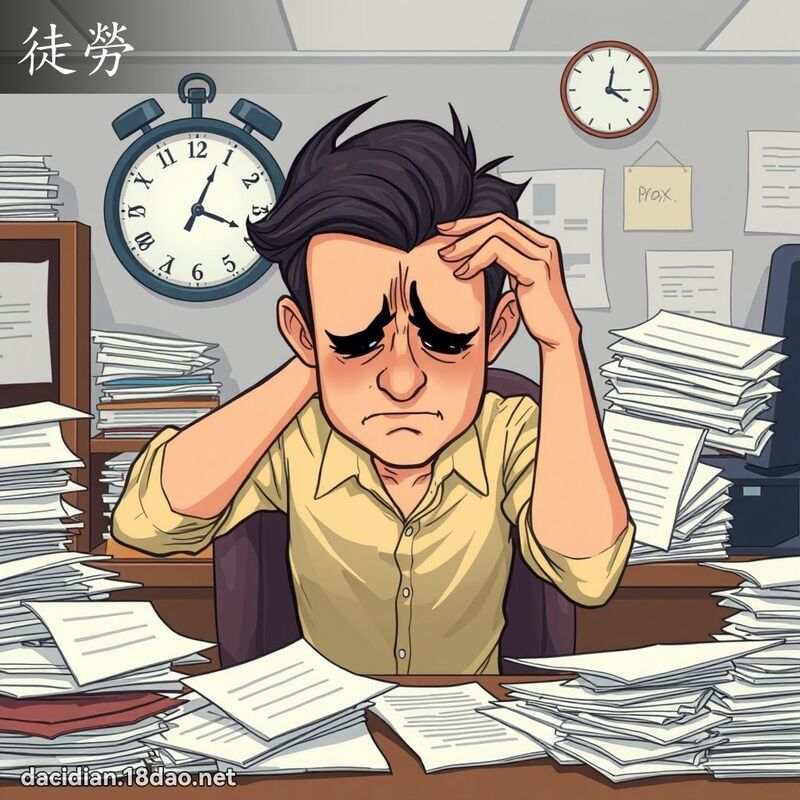徒勞 - 國語大辭典配圖