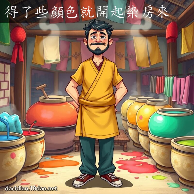 得了些顏色就开起染房来 - 国语大辞典配图
