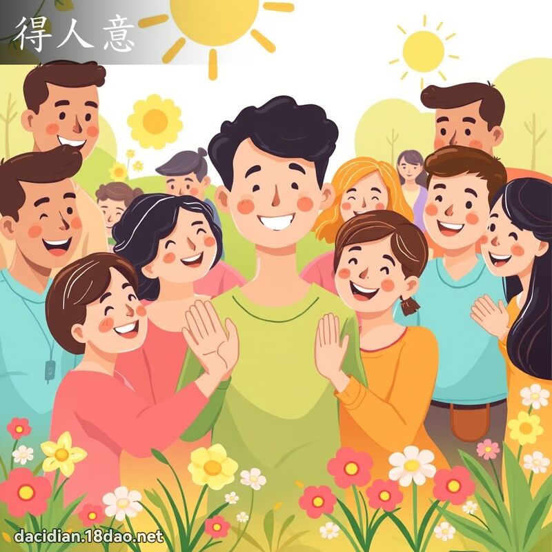 得人意 - 国语大辞典配图