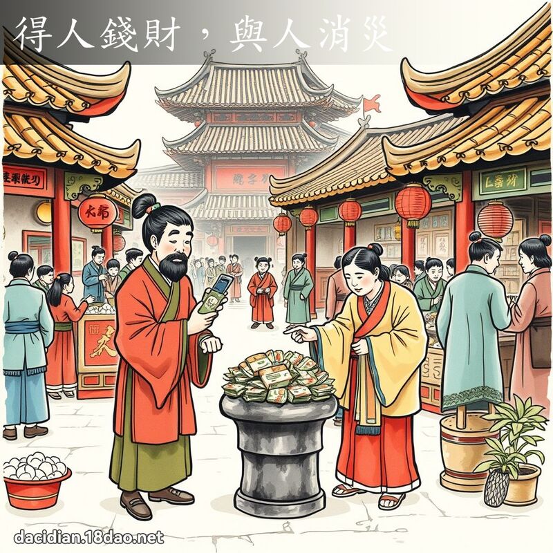 得人錢財，與人消災 - 國語大辭典配圖