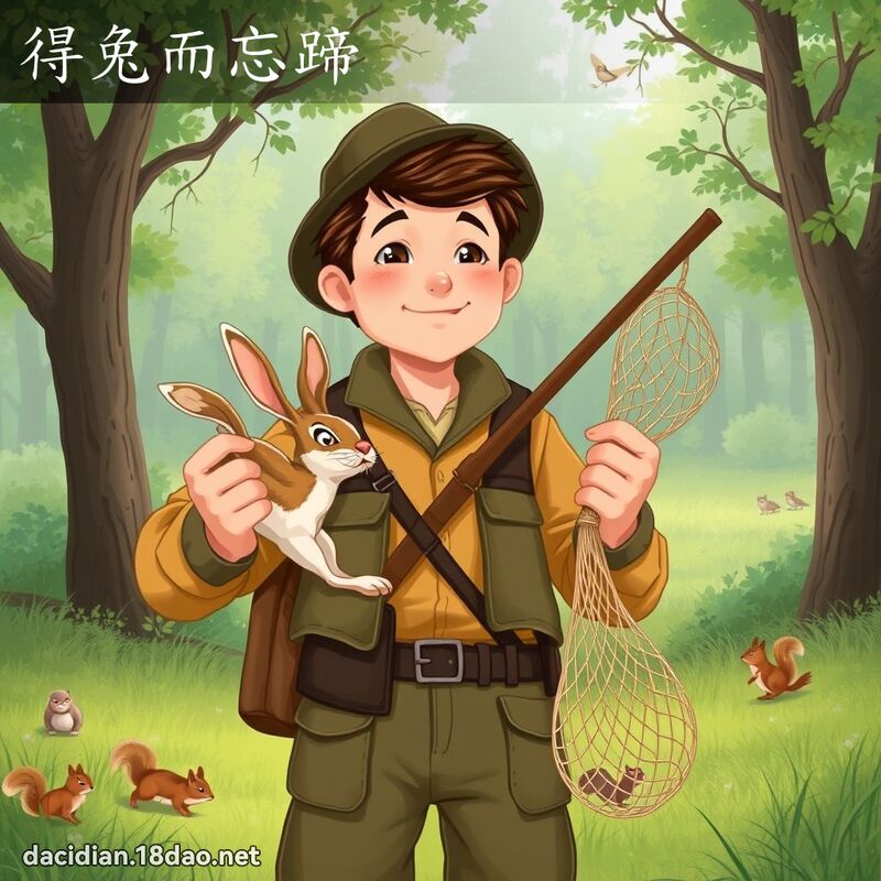 得兔而忘蹄 - 国语大辞典配图