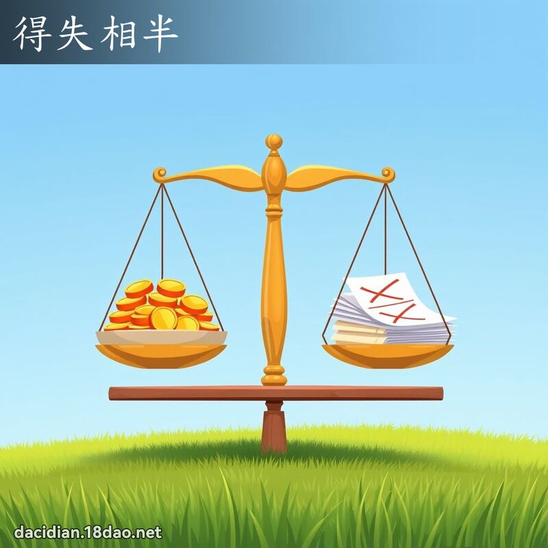 得失相半 - 国语大辞典配图