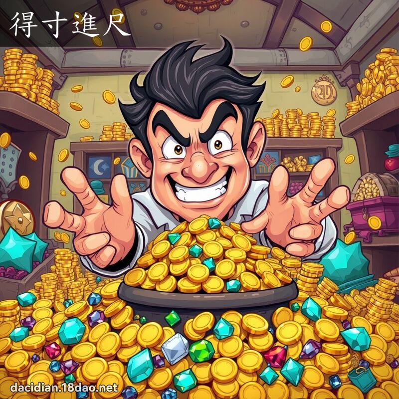 得寸进尺 - 国语大辞典配图