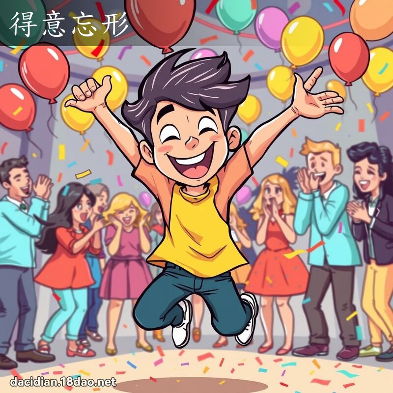 得意忘形 - 國語大辭典配圖