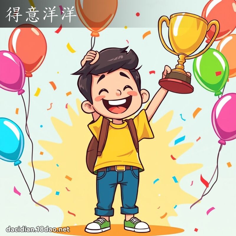 得意洋洋 - 國語大辭典配圖