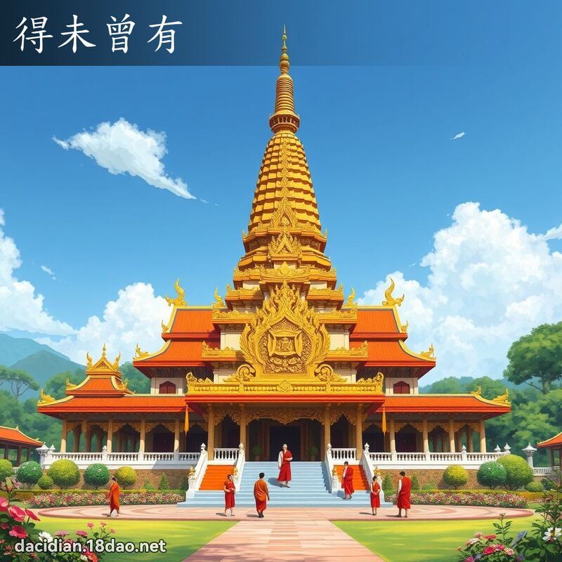 得未曾有 - 國語大辭典配圖