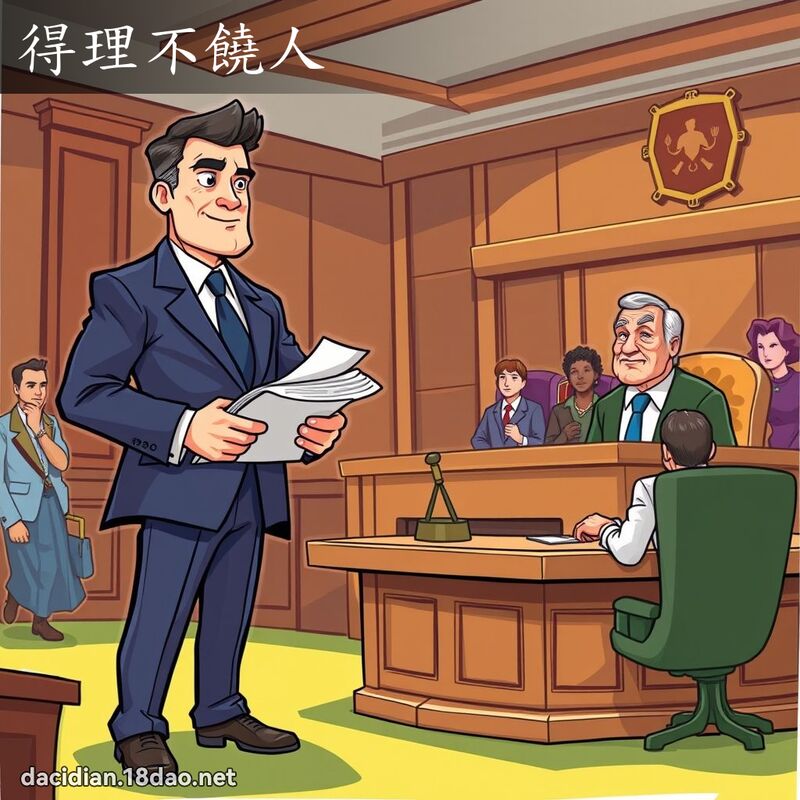 得理不饒人 - 國語大辭典配圖