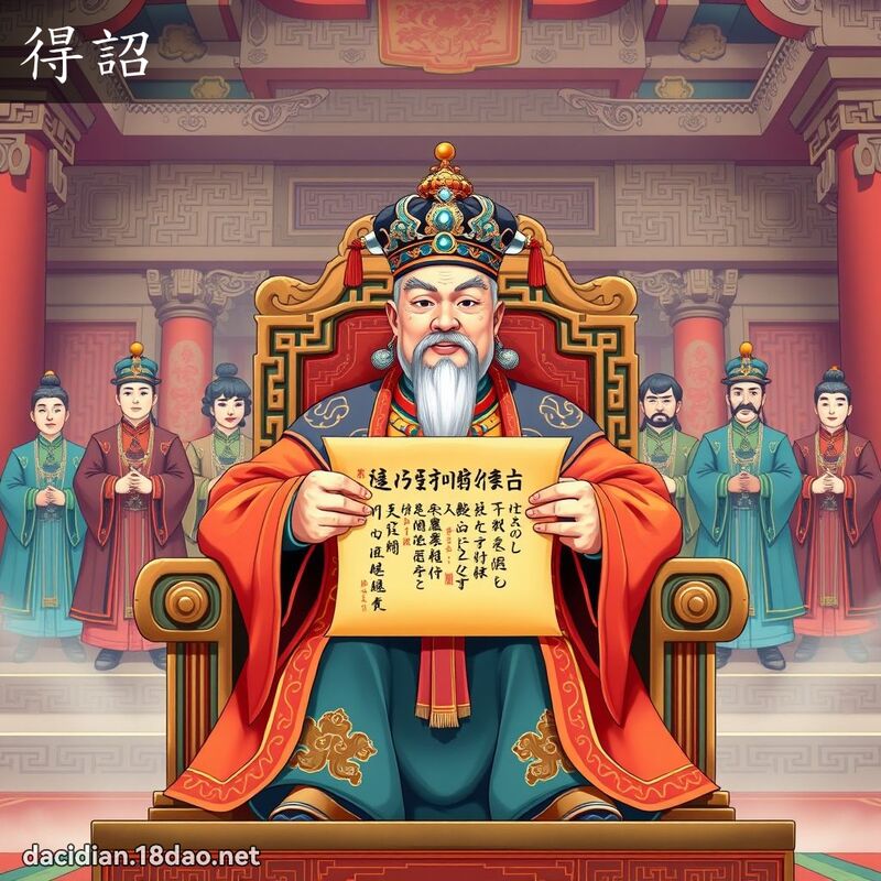得詔 - 国语大辞典配图