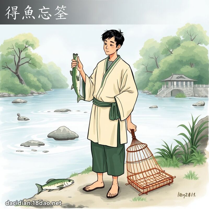 得鱼忘筌 - 国语大辞典配图