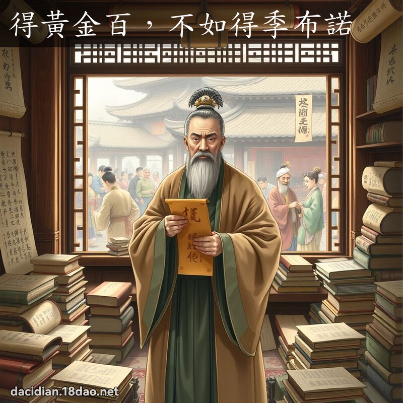 得黃金百，不如得季布諾 - 國語大辭典配圖