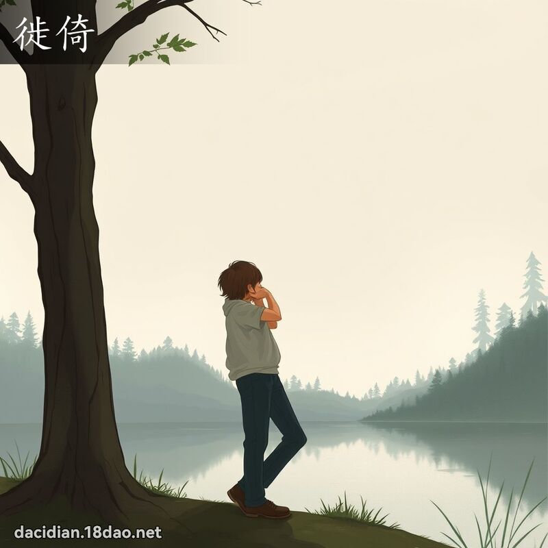 徙倚 - 国语大辞典配图