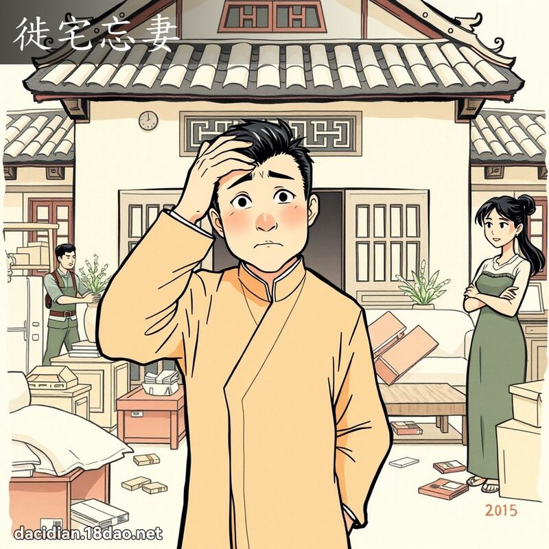 徙宅忘妻 - 国语大辞典配图