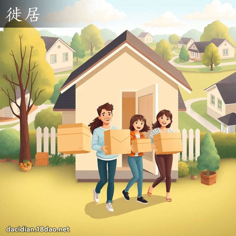 徙居 - 国语大辞典配图