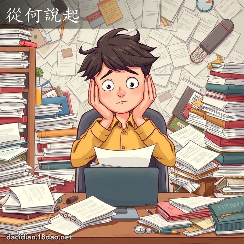 从何说起 - 国语大辞典配图