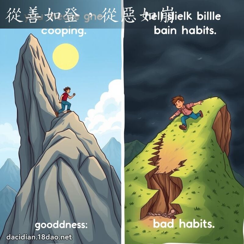 從善如登，從惡如崩 - 國語大辭典配圖