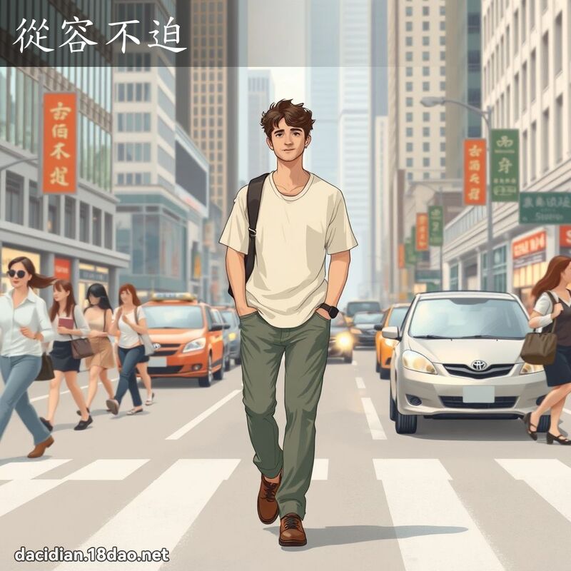 从容不迫 - 国语大辞典配图