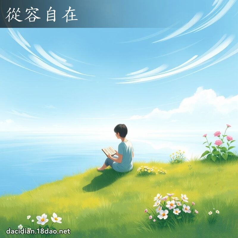 从容自在 - 国语大辞典配图