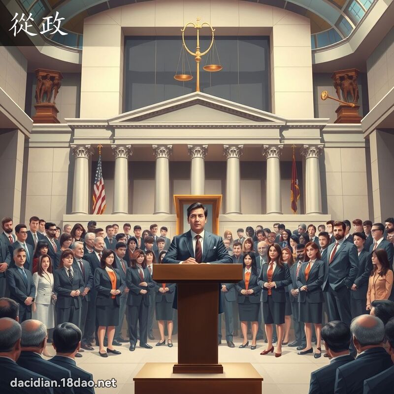 从政 - 国语大辞典配图