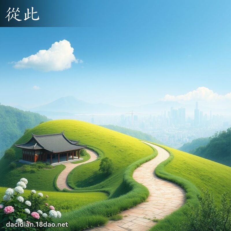從此 - 國語大辭典配圖