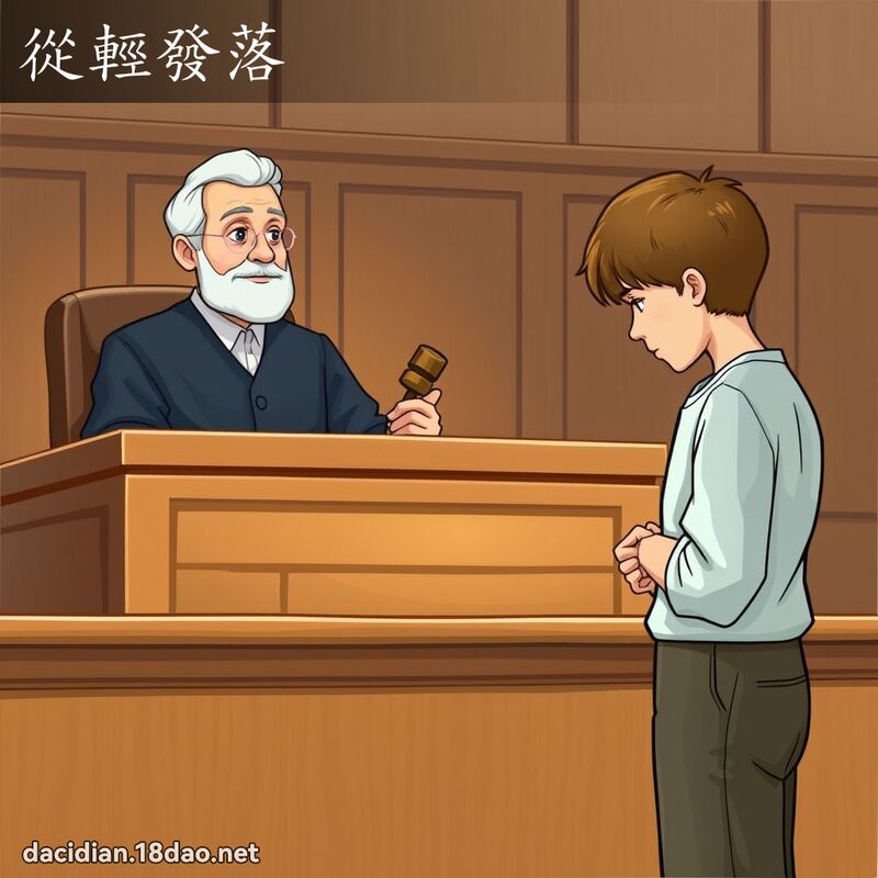 从轻发落 - 国语大辞典配图