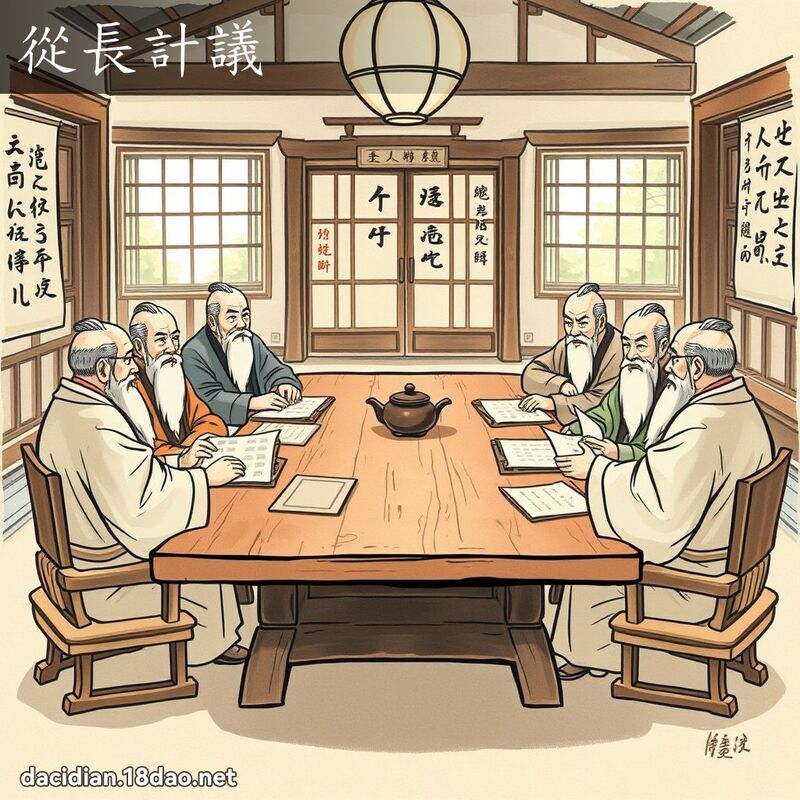 從長計議 - 國語大辭典配圖