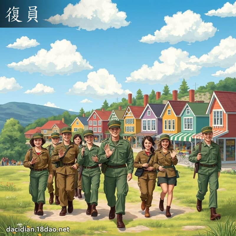 復员 - 国语大辞典配图