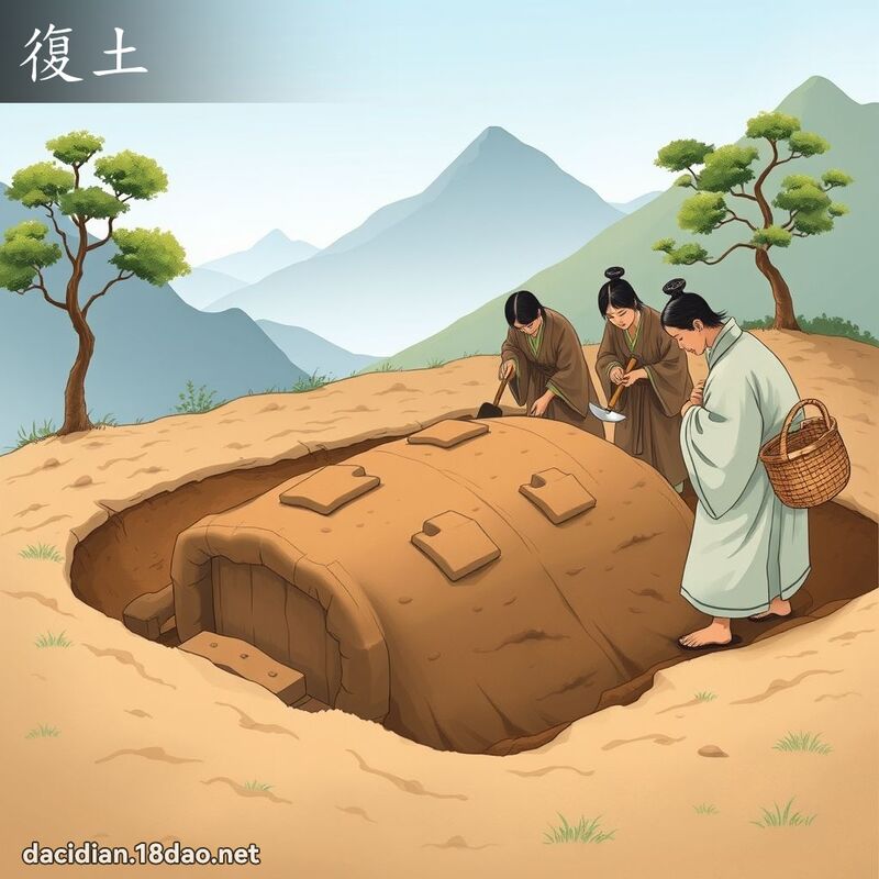 復土 - 國語大辭典配圖
