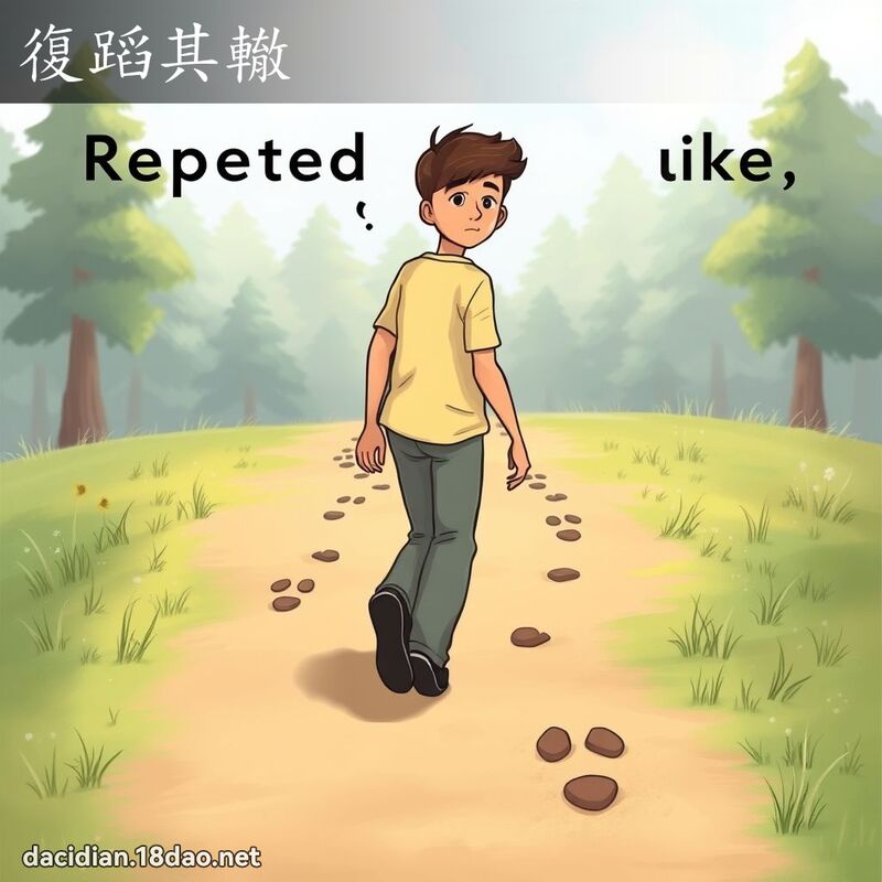 復蹈其轍 - 國語大辭典配圖