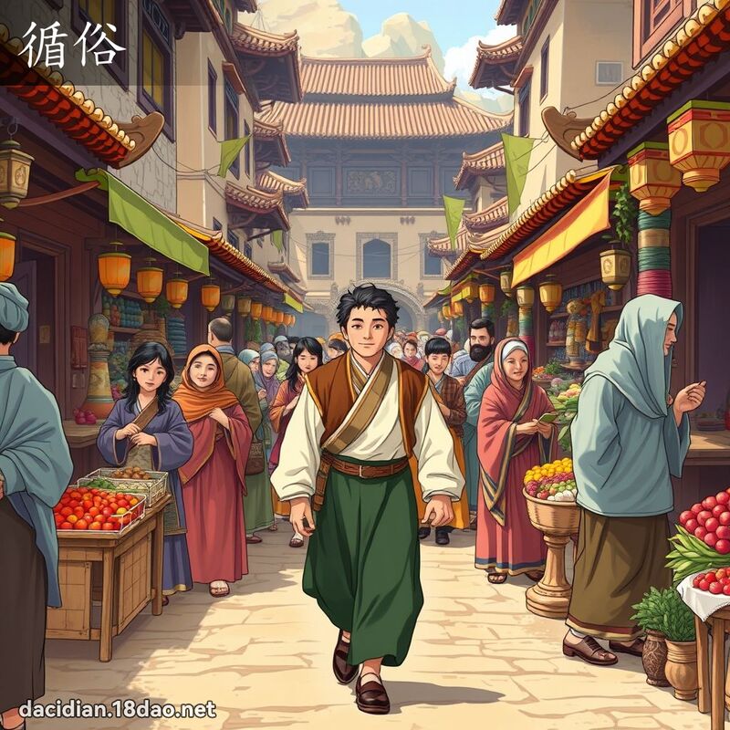 循俗 - 国语大辞典配图