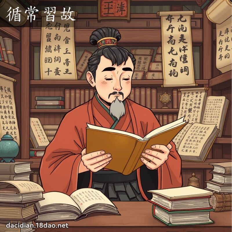 循常习故 - 国语大辞典配图