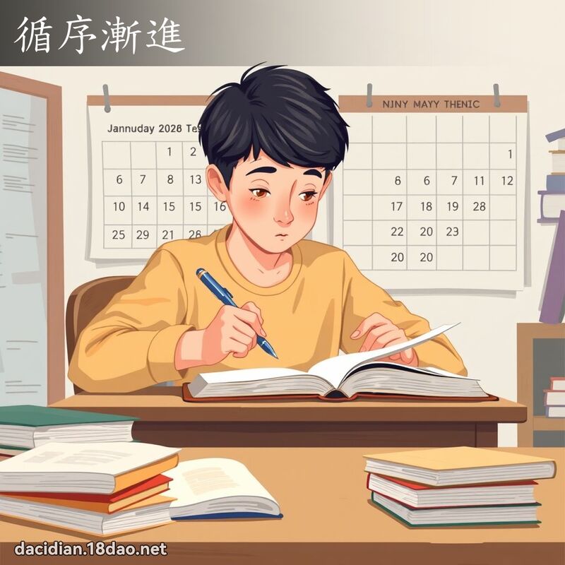 循序漸進 - 國語大辭典配圖