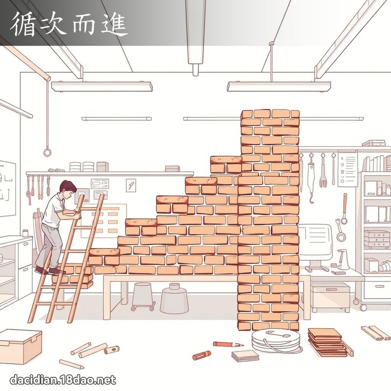 循次而進 - 國語大辭典配圖