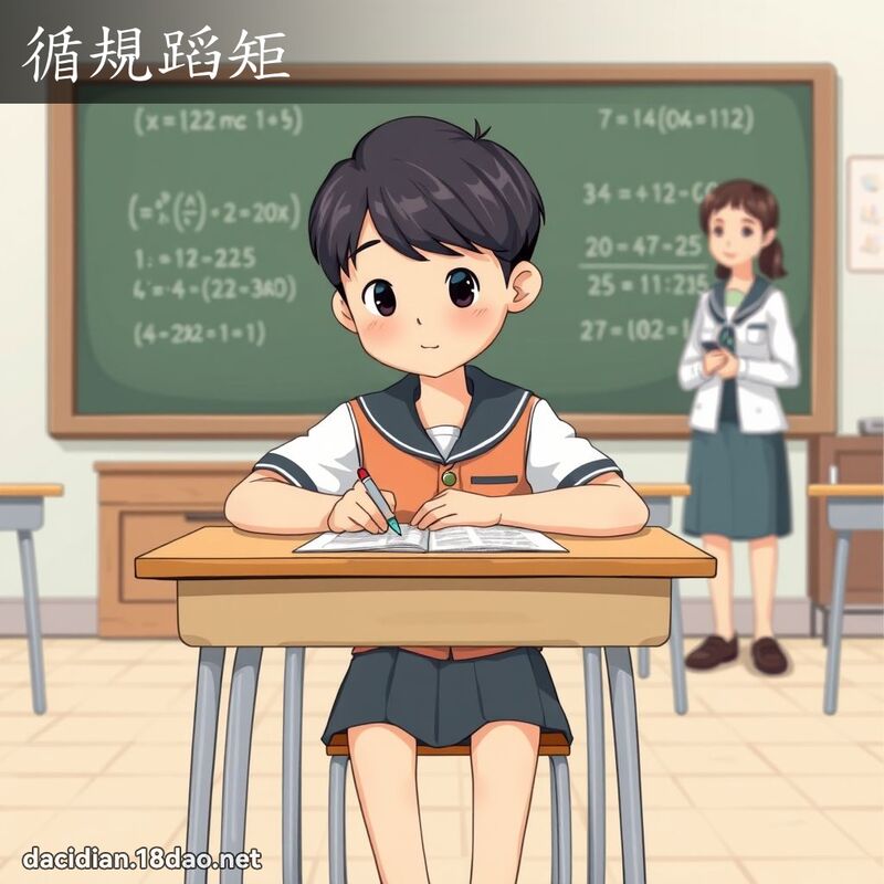 循規蹈矩 - 國語大辭典配圖