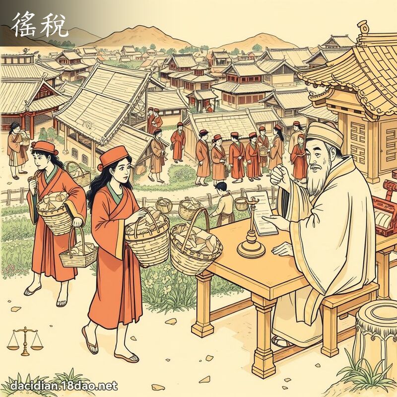 徭稅 - 國語大辭典配圖