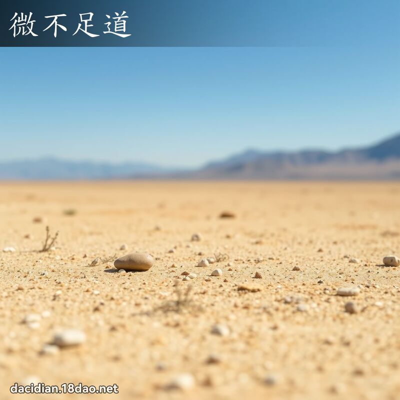 微不足道 - 國語大辭典配圖