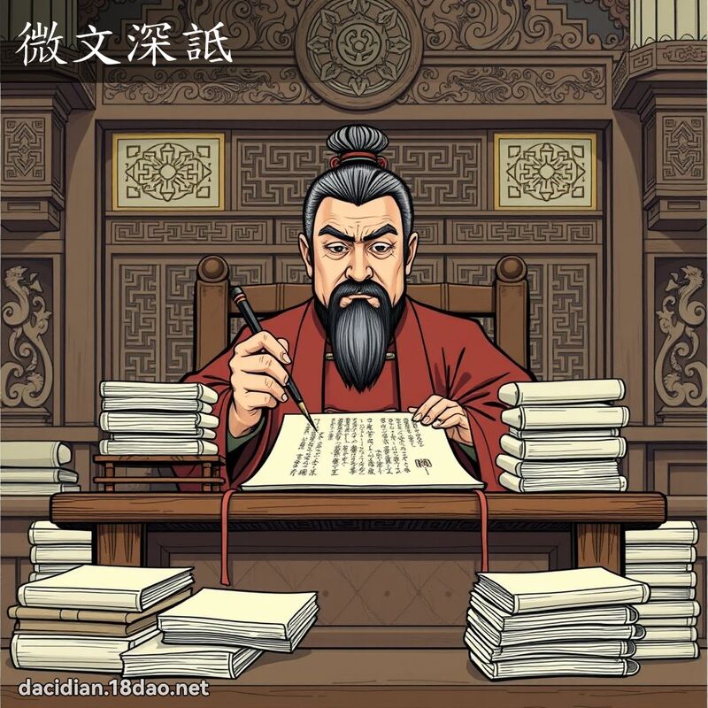 微文深詆 - 国语大辞典配图