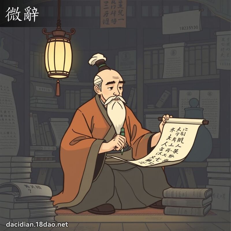 微辞 - 国语大辞典配图