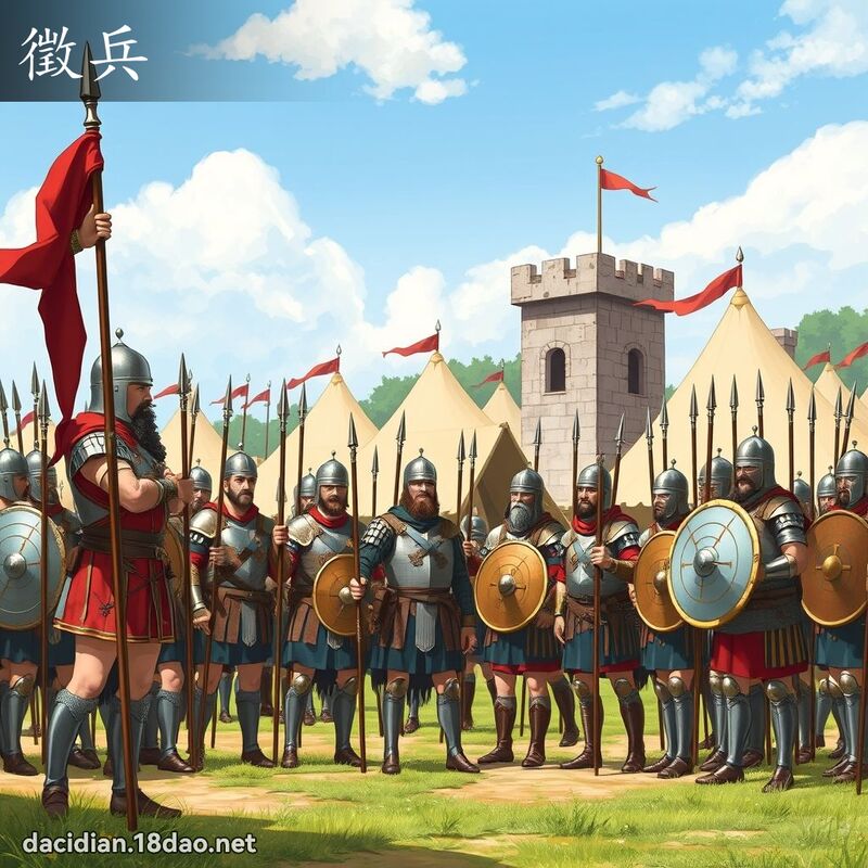 徵兵 - 國語大辭典配圖
