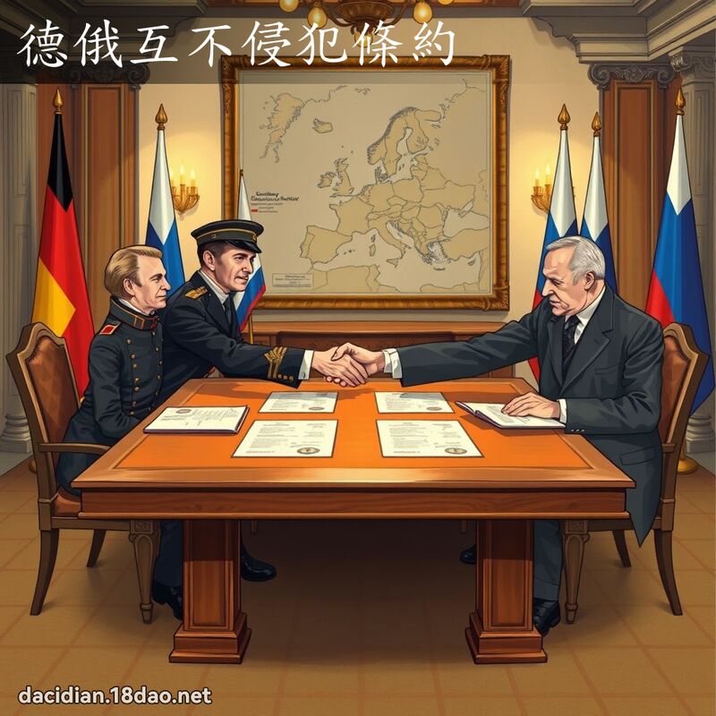 德俄互不侵犯條約 - 國語大辭典配圖