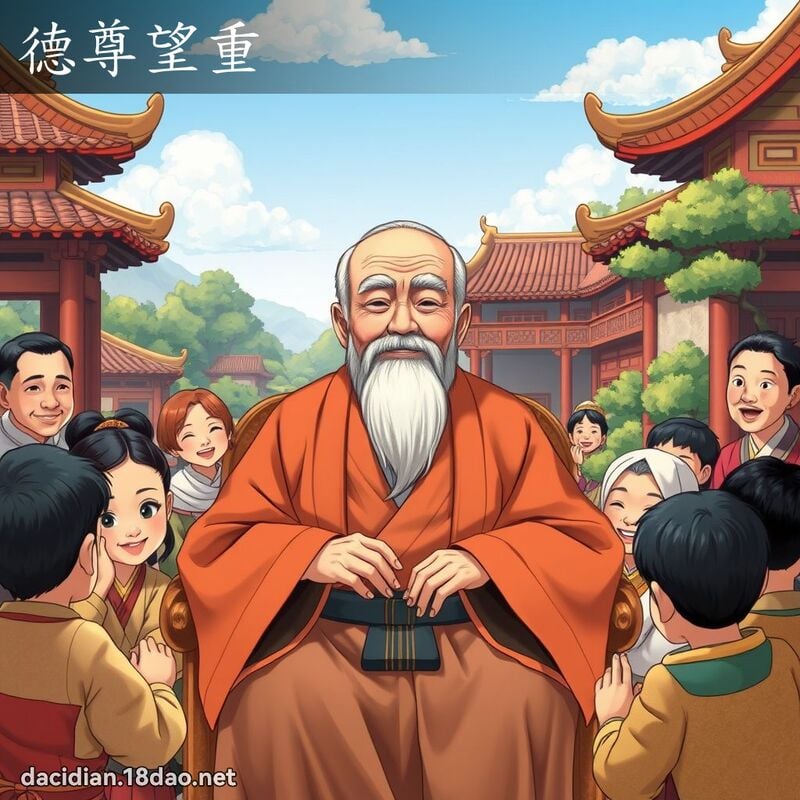 德尊望重 - 國語大辭典配圖