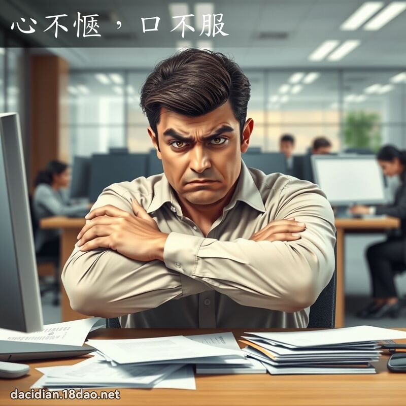 心不愜，口不服 - 國語大辭典配圖