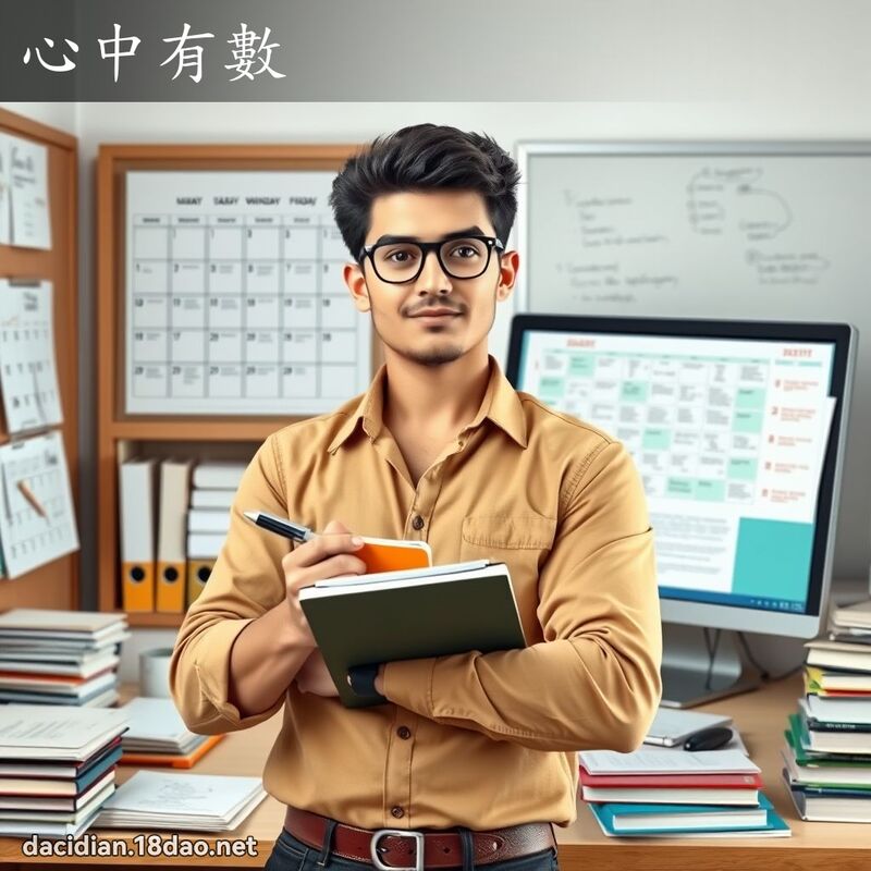 心中有數 - 國語大辭典配圖