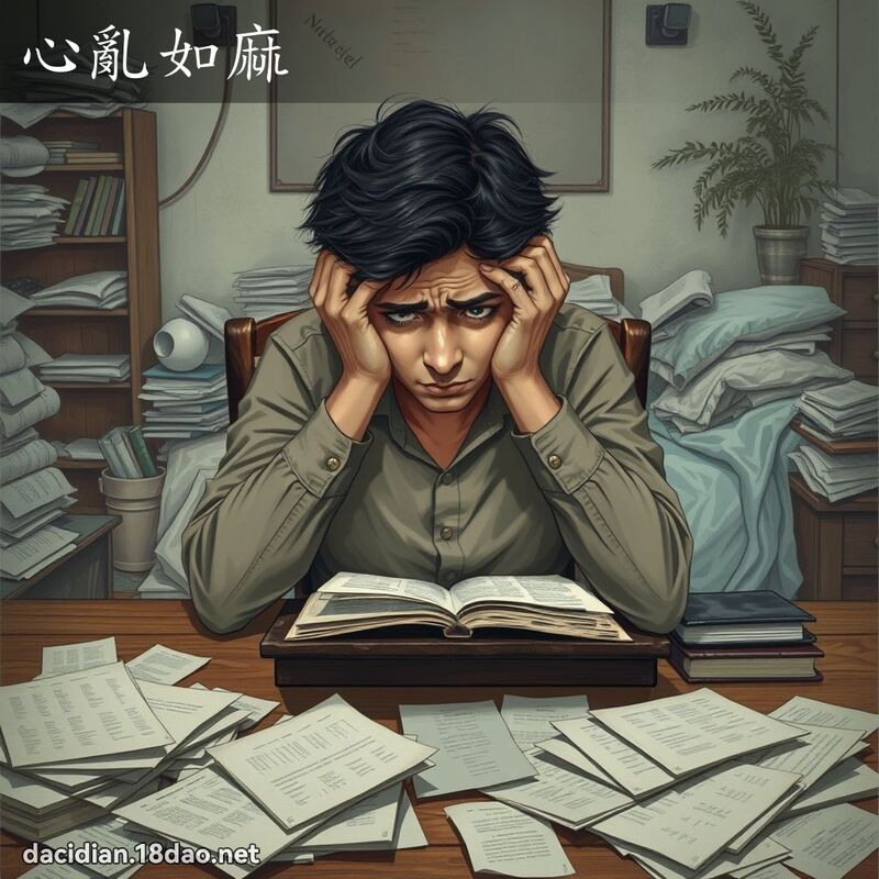 心乱如麻 - 国语大辞典配图